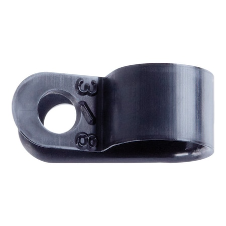 Jandorf Cable Clamp, Nylon, 3/8 in Bundle Dia., Black 61453